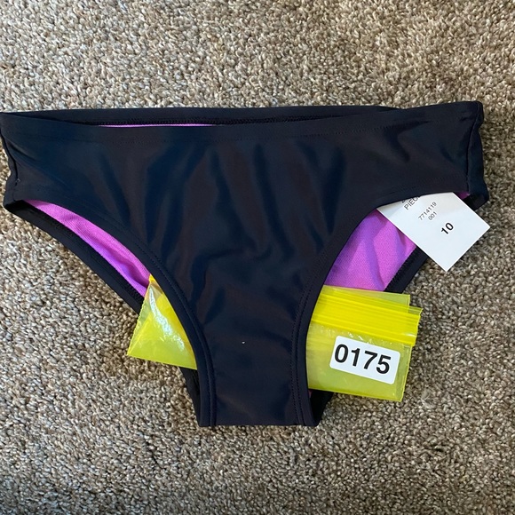 Speedo Kids Speedo Bottom. Size 10. NWT. Black and Pink. #0175 - Picture 5 of 7